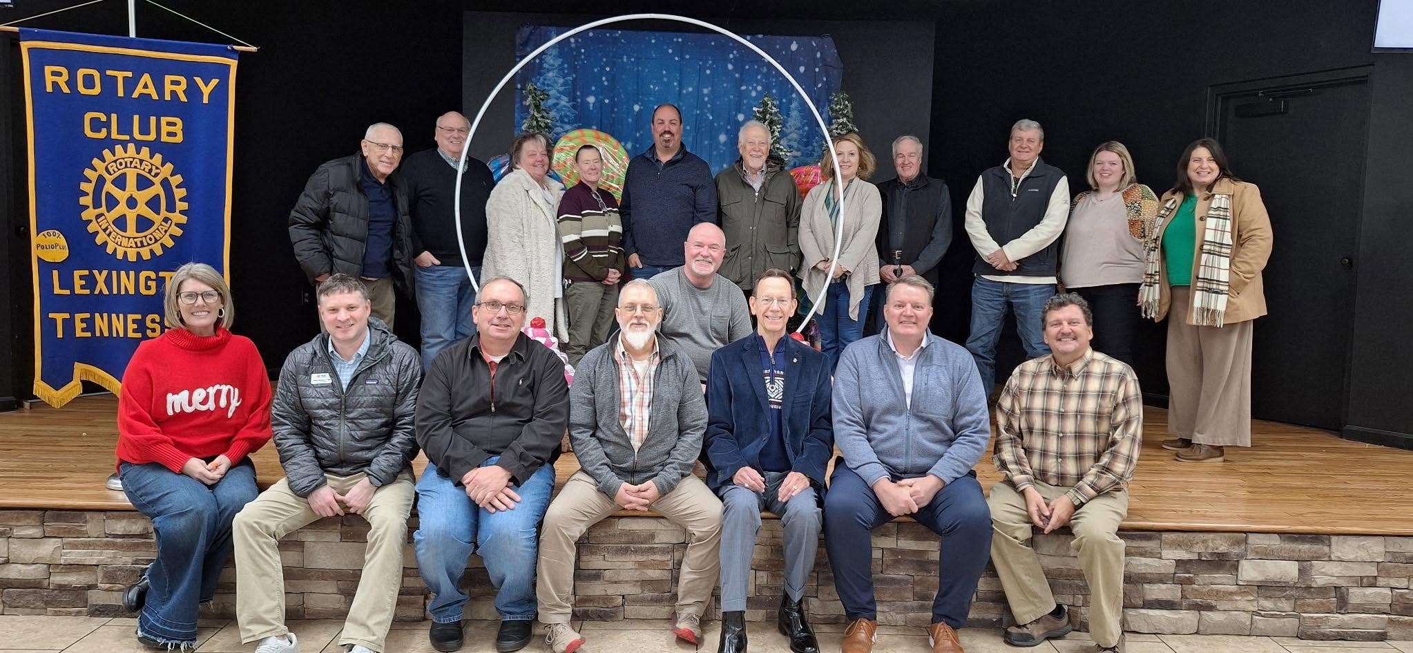 Lexington Rotary members gathered for community service